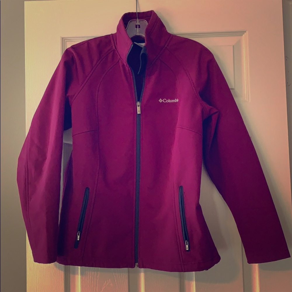 Columbia jacket, wine color size medium